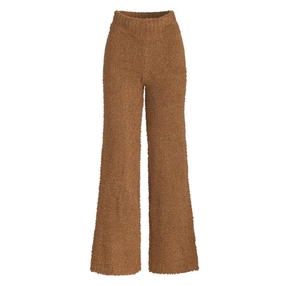 Skims Teddy Cozy Knit Lounge Pants in Camel S/M
